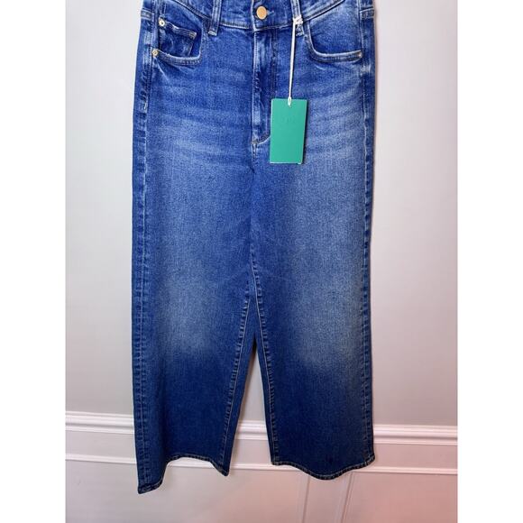 DL1961 Hepburn High Rise Wide Leg Jeans 32" Sz 26 In East Lake MSRP $219 NWT - Picture 11 of 16